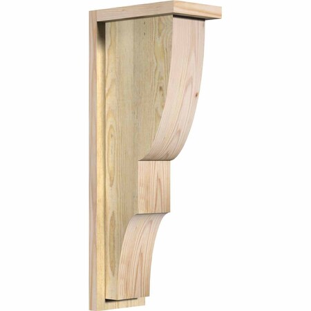 Ekena Millwork Ridgewood Rough Sawn Corbel w/Backplate, Douglas Fir, 6"W x 10"D x 26"H COR06X10X26RID01RDF